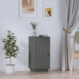 vidaXL Komoda siva 34x40x75 cm trdna borovina Cene