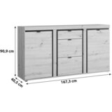 Mömax komoda nyon, barva hrasta, črna | Shoptok.si