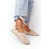 PE1 Women's Velvet Espadrilles Beige Vulcano