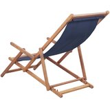  Sklopiva ležaljka za plažu od tkanine s drvenim okvirom plava | Eponuda.com