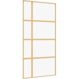 Klizna vrata zlatna 102 5x205 cm prozirno staklo ESG i aluminij | shoptok.hr