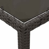  5-dijelni vrtni blagovaonski set s jastucima od poliratana crni Crna 150 cm table length | shoptok.hr