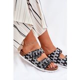 S. BARSKI Women's Slippers With Buckles And Glitter Black S.Barski | Shoptok.si