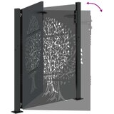  Vrtna vrata Crna 110 x 130 cm Čelik s praškastim premazom | shoptok.hr