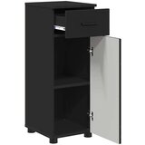 vidaXL Kupaonski ormar Crna 30 x 35 x 80 cm Konstruirano drvo | shoptok.hr