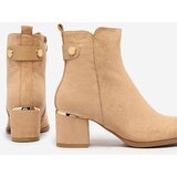Resti Women's low stiletto boots in light brown Dogdas | ePonuda.com