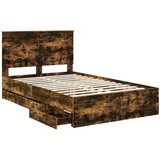  Krevetna konstrukcija s ladicama Dimljeni hrast 135 x 190 cm | Eponuda.com