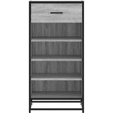  Stalak za cipele boja hrasta 48x38x97,5 cm konstruirano drvo Siva | Shoptok.si