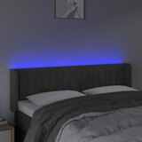  LED uzglavlje tamnosivo 147x16x78/88 cm baršunasto | shoptok.hr