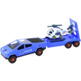 Lean_Toys Komplet sodobnega avtomobila s helikopterjem in vlačilcem za razstavljanje DIY Blue | Shoptok.si