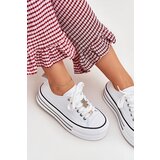 Boto Women's Platform Sneakers With Golden Accents White Fiorina | Shoptok.si