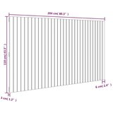  Stensko posteljno vzglavje črno 204x3x110 cm trdna borovina, (20739399) | Shoptok.si