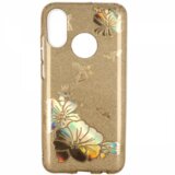 Nillkin Silikonski ovitek z metuljčki za Samsung Galaxy A7 2018 A750 zlat z bleščicami | Shoptok.si