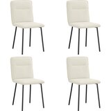 Maison Chic Jedilni stoli - Vzorci stoli 4 kosi krem žamet A782, (22032041) Cene
