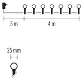  LED svetlobna cherry veriga – kroglice 2,5 cm, 4 m, zunanja in notranja, modra, časovnik | Shoptok.si