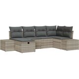  Sjedeća garnitura za vrt 6 kom. Svijetlo siva poliratan Svjetlosiva 264 x 154 x 85 cm | Shoptok.si