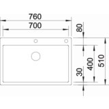 Blanco sudoper CLARON 700-IF/A InFino INOX 18/10, s dalj.upr. PushControl | shoptok.hr