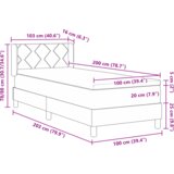  Postelja z vzmetnico z vzmetnico Svetlo siva 100 x 200 cm blago, (5000126109) | Shoptok.si