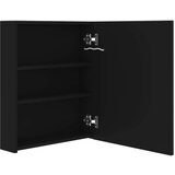 vidaXL LED kopalniška omarica z ogledalom črna 50x14x60 cm | Shoptok.si
