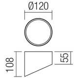  Redo 01-1628 - LED spot svetiljka UTO LED/12W/230V prečnik 12 cm crna | Eponuda.com