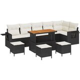  Set od 10 komada vrtnih sofa s jastučićima crni poli ratan akacija set od 4 komada vrtnih stola s jastučićima crni poli ratan a | shoptok.hr