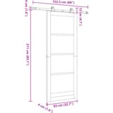vidaXL Klizna Vrata sa Setom Opreme "ORKDAL" Bijela 83x211 cm | shoptok.hr