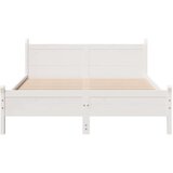vidaXL Posteljni okvir brez vzmetnice bel 135x190 cm trdna borovina | Shoptok.si
