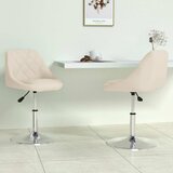 Maison Chic Vrtljiv Jedilni stoli - Vzorci stoli 2 kosa krem žamet A1626, (22031395) | Shoptok.si