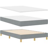  LED Box Spring Krevet Svijetlo siva 120 x 190 cm tkanina | shoptok.hr