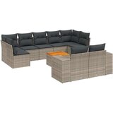 vidaXL 10-dijelni set vrtnih sofa od poliratana s jastucima sivi | shoptok.hr