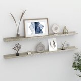 vidaXL Zidne police 2 kom siva boja betona 115 x 9 x 3 cm Cijene