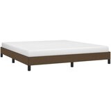  Posteljni okvir temno rjav 160x200 cm blago, (20904132) | Shoptok.si