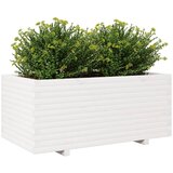  Vrtna sadilica bijela 110x60x49,5 cm od masivne borovine | shoptok.hr