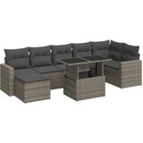  8-dijelni set vrtnih sofa od poliratana s jastucima sivi | shoptok.hr