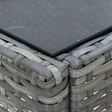 vidaXL Vrtni stol sivi 40 x 40 x 45 cm od poliratana | shoptok.hr