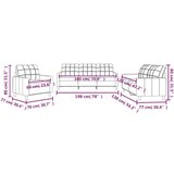  3-dijelni set sofa s jastucima crni od tkanine | shoptok.hr
