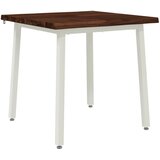  70 x 70 x 75 cm Čvrsto drvo akacije Tamno smeđa i bijela - tamno smeđe i bijele boje 70 x 70 x 75 cm Živi rub | shoptok.hr