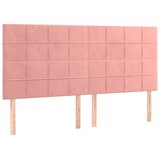  s oprugama i madracem ružičasti 200x200 cm baršunasti | shoptok.hr