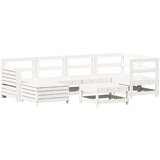  7-dijelni set vrtnih sofa bijeli od masivne borovine | shoptok.hr