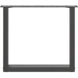  Noge za klub stolić U-oblik 2 kom antracit 50 x (42-43) cm čelik | shoptok.hr