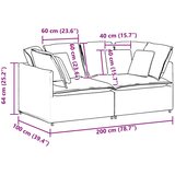  Modularna sofa s jastucima, tkanina, oblak sive boje | shoptok.hr