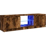 TV ormarić s LED svjetlima boja dimljenog hrasta 120x30x36 cm | shoptok.hr