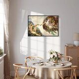  Slika - Michelangelo – The Creation of Adam II 120x80 U crnom drvenom okviru | shoptok.hr
