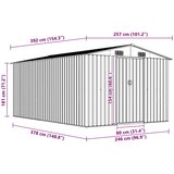 Vrtno spremište 257 x 392 x 181 cm metalno antracit | shoptok.hr