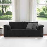  Trosjed Kauč Crni 220x77x82 cm Baršun | shoptok.hr