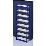 hofe stabilni sestavljivi regal, enostranski, višina regala 3000 mm, modra/pocinkano, širina police 1025 mm, osnovni regal, širina x globina 1025 x 40 | Shoptok.si