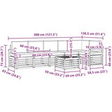  Set vanjskih sofa 7 kom. Bijela i krem Poliester 59 x 59 x 37 cm | Shoptok.si