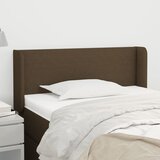  Uzglavlje s ušima tamnosmeđe 103x16x78/88 cm od tkanine | shoptok.hr