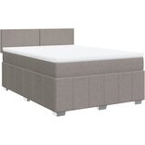  Krevet s oprugama i madracem smeđesivi 140 x 190 cm od tkanine | shoptok.hr