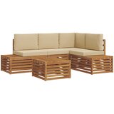  Set vanjskih sofa s jastukom Prirodna i bež 59 x 59 x 37 cm | Eponuda.ba